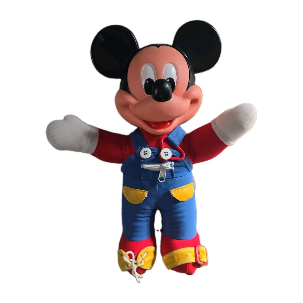 Vintage 1989 Mickey Mouse Mattel "Learn To Dress Me" Toy Retro